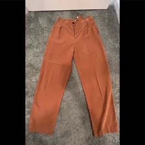 Urban outfitters cognac brown wide leg pants